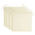 Chaises de jardin avec coussins crème lot de 3 Bois teck massif