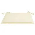 Chaises de jardin avec coussins crème lot de 3 Bois teck massif