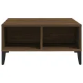 Table basse chêne marron 60x60x30 cm bois d'ingénierie