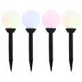 Lampe solaire sphérique LED de jardin 4 pcs 15 cm RVB