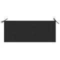 Banc Batavia avec coussin noir 120 cm Bois de teck massif