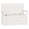 Banc Blanc 112,5x51,5x96,5 cm Bois de pin massif