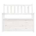 Banc Blanc 112,5x51,5x96,5 cm Bois de pin massif