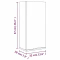 Armoire murale de salle de bain Noir 32x20x67 cm