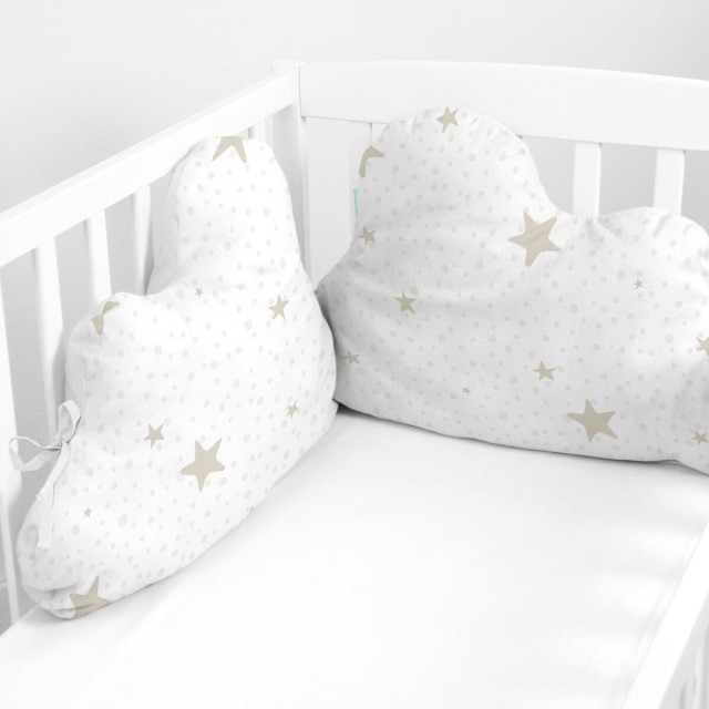 Wiegbeschermer HappyFriday Basic Kids Little star Beige 60 x 40 cm