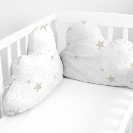 Cot protector HappyFriday Basic Kids Little star Beige 60 x 40 cm