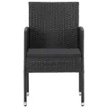 Chaises de jardin coussins noir lot de 4 noir résine tressée