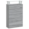 Armoire à chaussures Sonoma gris 63x24x104 cm Bois d'ingénierie