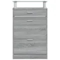 Armoire à chaussures Sonoma gris 63x24x104 cm Bois d'ingénierie