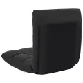 Chaise pliable de sol Noir Microfibre