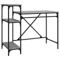 Bureau avec étagères sonoma 105x50x90 cm bois d'ingénierie/fer
