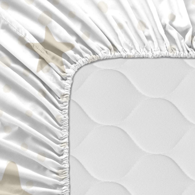 Onderlaken HappyFriday BASIC KIDS Beige 105 x 200 x 32 cm