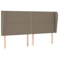cadre de lit avec matelas Taupe 200x200 cm Tissu