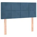 cadre de lit et matelas Bleu foncé 80x200 cm Velours