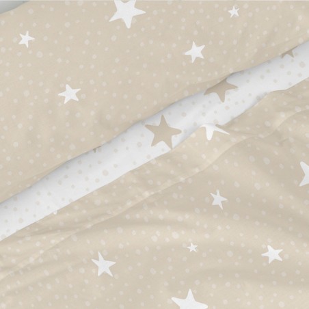 Bedding set HappyFriday Basic Kids Little star Beige Single 2 Pieces