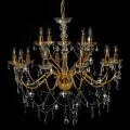Lustre 2 couches Doré 15 ampoules E14