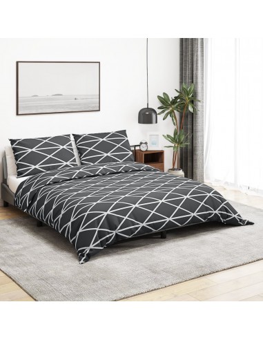 Ensemble de housse de couette Gris 220x240 cm Coton