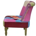 Chaises en style français lot de 2 avec design patchwork tissu