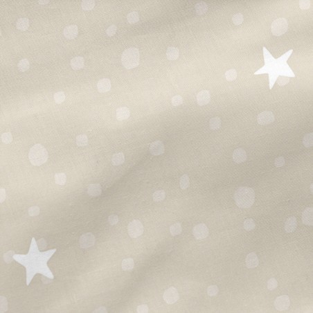 Bettbezug ohne Füllung. HappyFriday Basic Kids Little star Beige 105