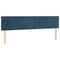 cadre de lit et matelas Bleu foncé 200x200cm Velours