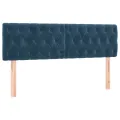 cadre de lit et matelas Bleu foncé 140x200cm Velours