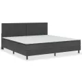 cadre de lit Gris foncé Tissu 200x200 cm