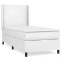 cadre de lit avec matelas Blanc 100x200cm Similicuir