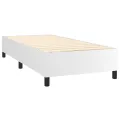 cadre de lit avec matelas Blanc 100x200cm Similicuir