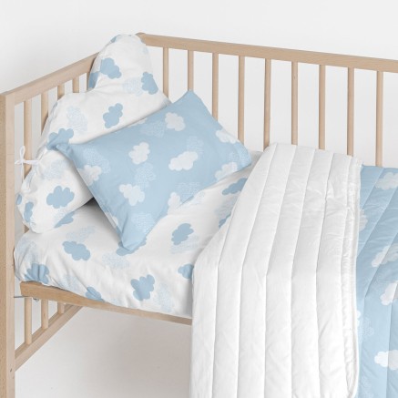 Cot protector HappyFriday Basic Kids Clouds Blue 60 x 40 cm 2