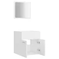 Ensemble de meubles de salle de bain 2 pcs Blanc Aggloméré