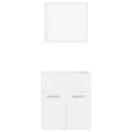 Ensemble de meubles de salle de bain 2 pcs Blanc Aggloméré