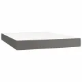 cadre de lit avec matelas Gris 140x190 cm Similicuir