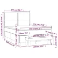 cadre de lit avec matelas Gris 140x190 cm Similicuir
