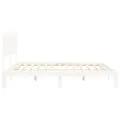 Cadre de lit sans matelas blanc 200x200 cm bois massif de pin