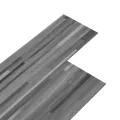 Planches de plancher PVC Non auto-adhésif 5,26 m²2 mm Gris rayé