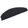 Tapis autoadhésifs de marches 5 pcs Noir 65x21x4 cm Aiguilleté