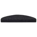 Tapis autoadhésifs de marches 5 pcs Noir 65x21x4 cm Aiguilleté