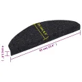Tapis autoadhésifs de marches 5 pcs Noir 65x21x4 cm Aiguilleté