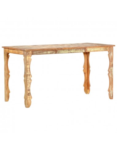 Table de salle à manger 140x70x76cm Bois de récupération massif