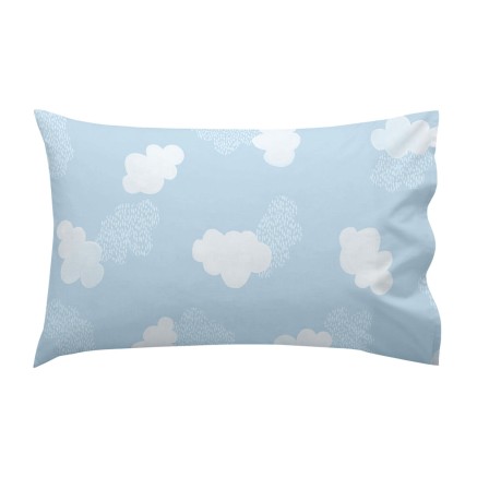 Jeu de draps HappyFriday Basic Kids Clouds Bleu Lit de bébé 2 Pièce 2