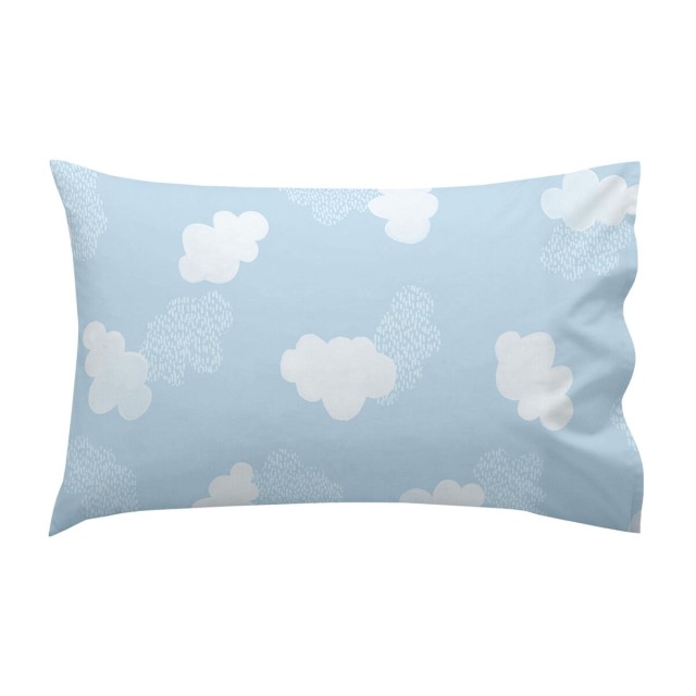Bettwäsche-Set HappyFriday Basic Kids Clouds Blau Babybettchen 2 Stü