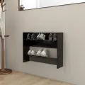 Armoire à chaussures murale Noir 80x18x60 cm Aggloméré
