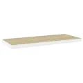 Étagère flottante murale chêne et blanc 80x23,5x3,8 cm MDF