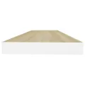 Étagère flottante murale chêne et blanc 80x23,5x3,8 cm MDF
