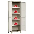 Keter Armoire de rangement à étagères Excellence Beige et taupe 182 cm