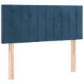 cadre de lit et matelas Bleu foncé 80x200 cm Velours