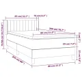cadre de lit et matelas Bleu foncé 80x200 cm Velours