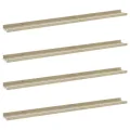 Étagères murales 4 pcs blanc et chêne sonoma 100x9x3 cm