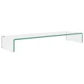 Meuble TV/pour moniteur 100x30x13 cm verre transparent