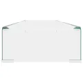 Meuble TV/pour moniteur 100x30x13 cm verre transparent